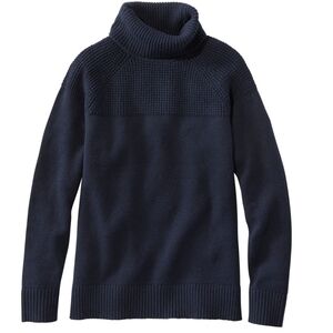 NWT LL Bean Women's All-Day Waffle Sweater Turtleneck